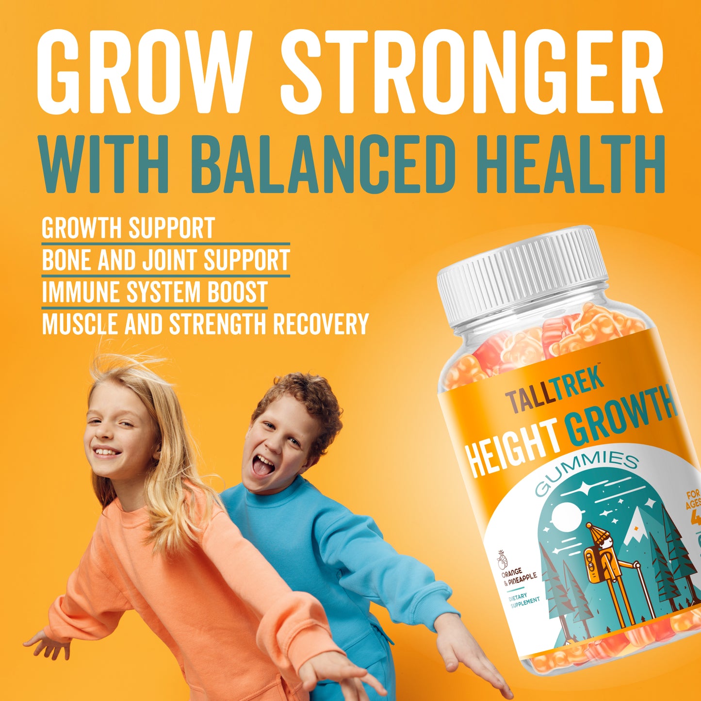 TallTrek Height Growth Supplement Gummies