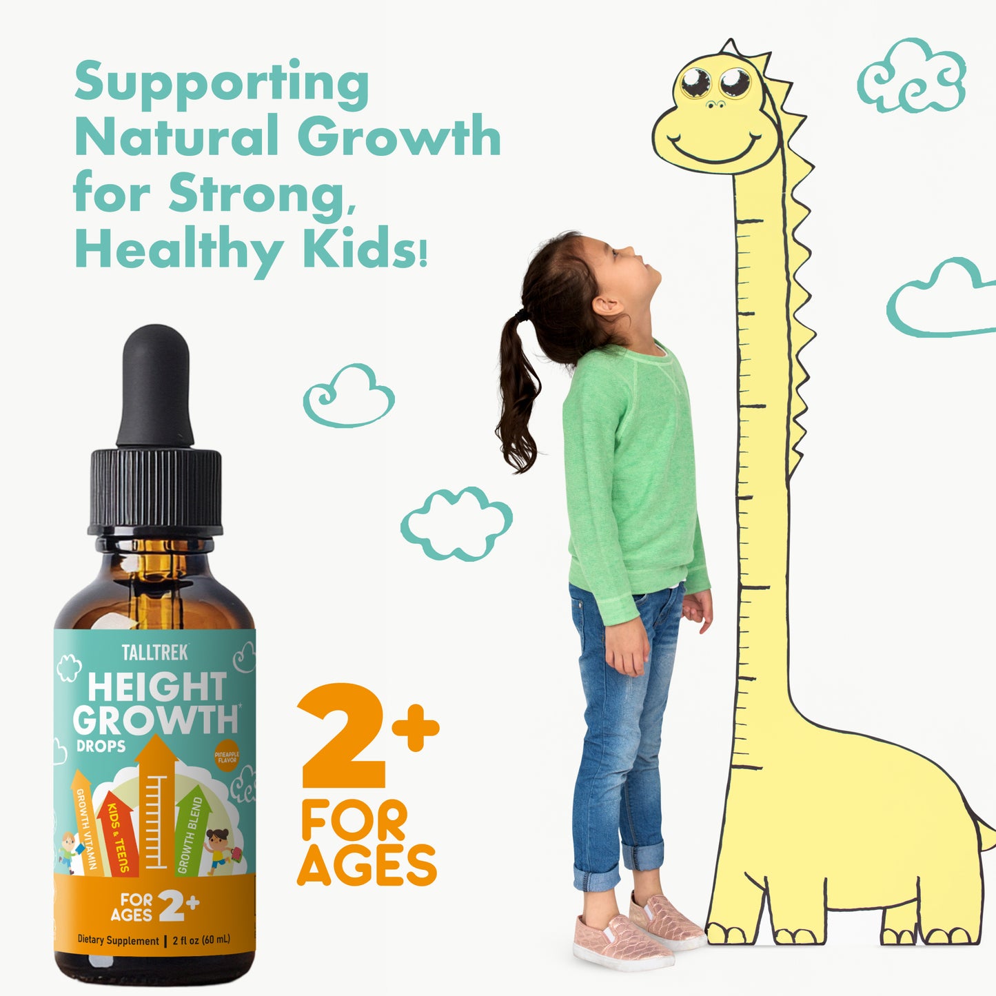 TallTrek Height Growth Supplement Drops for Kids