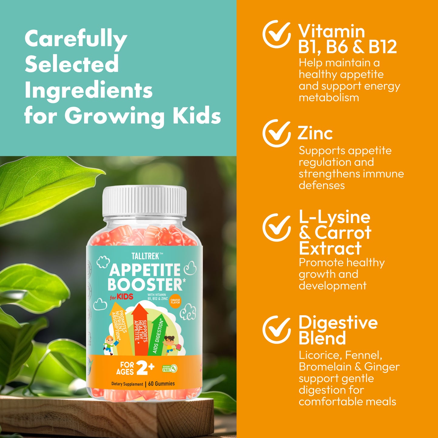 TallTrek Appetite Booster Gummies for Kids